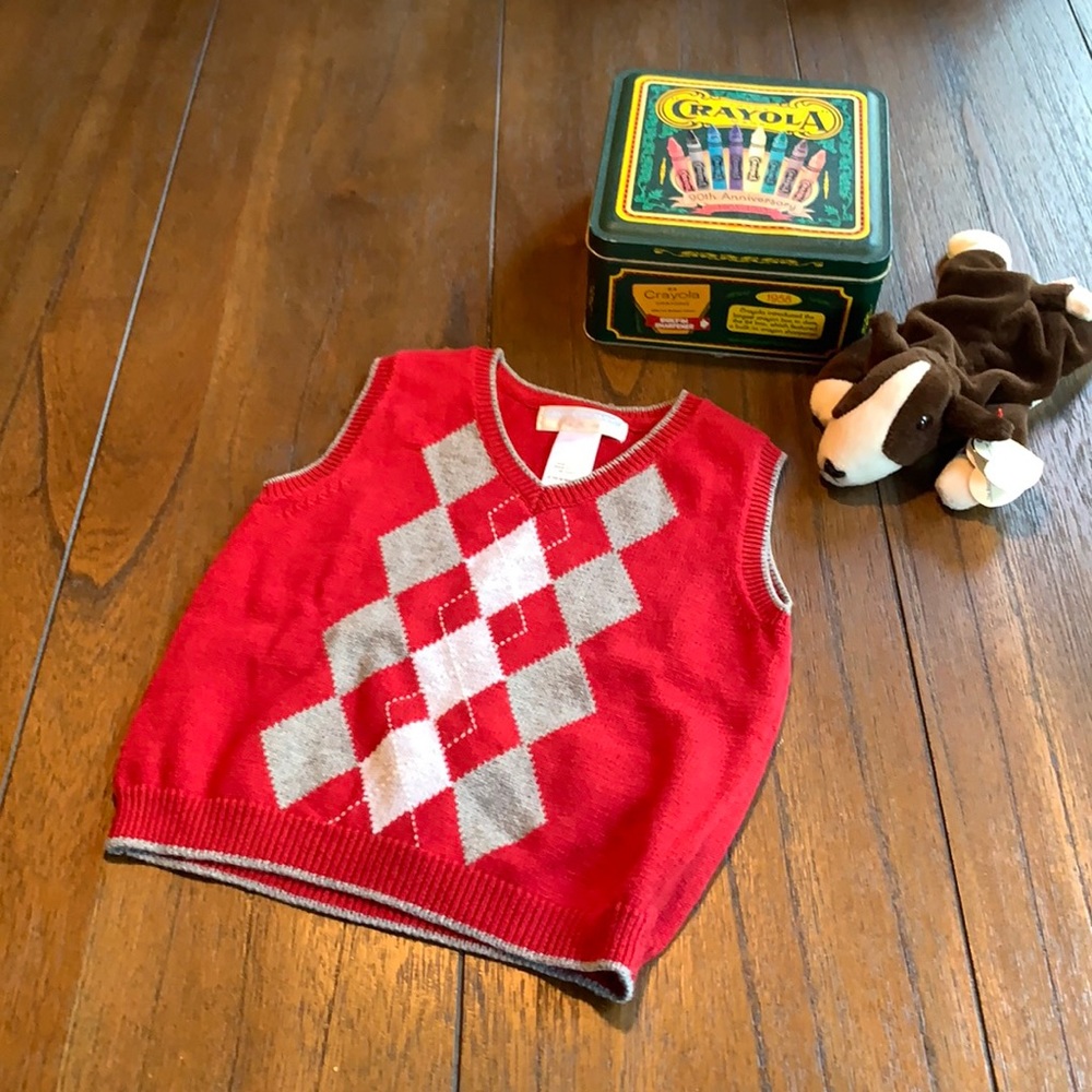 Janie and Jack Argyle Knit Vest